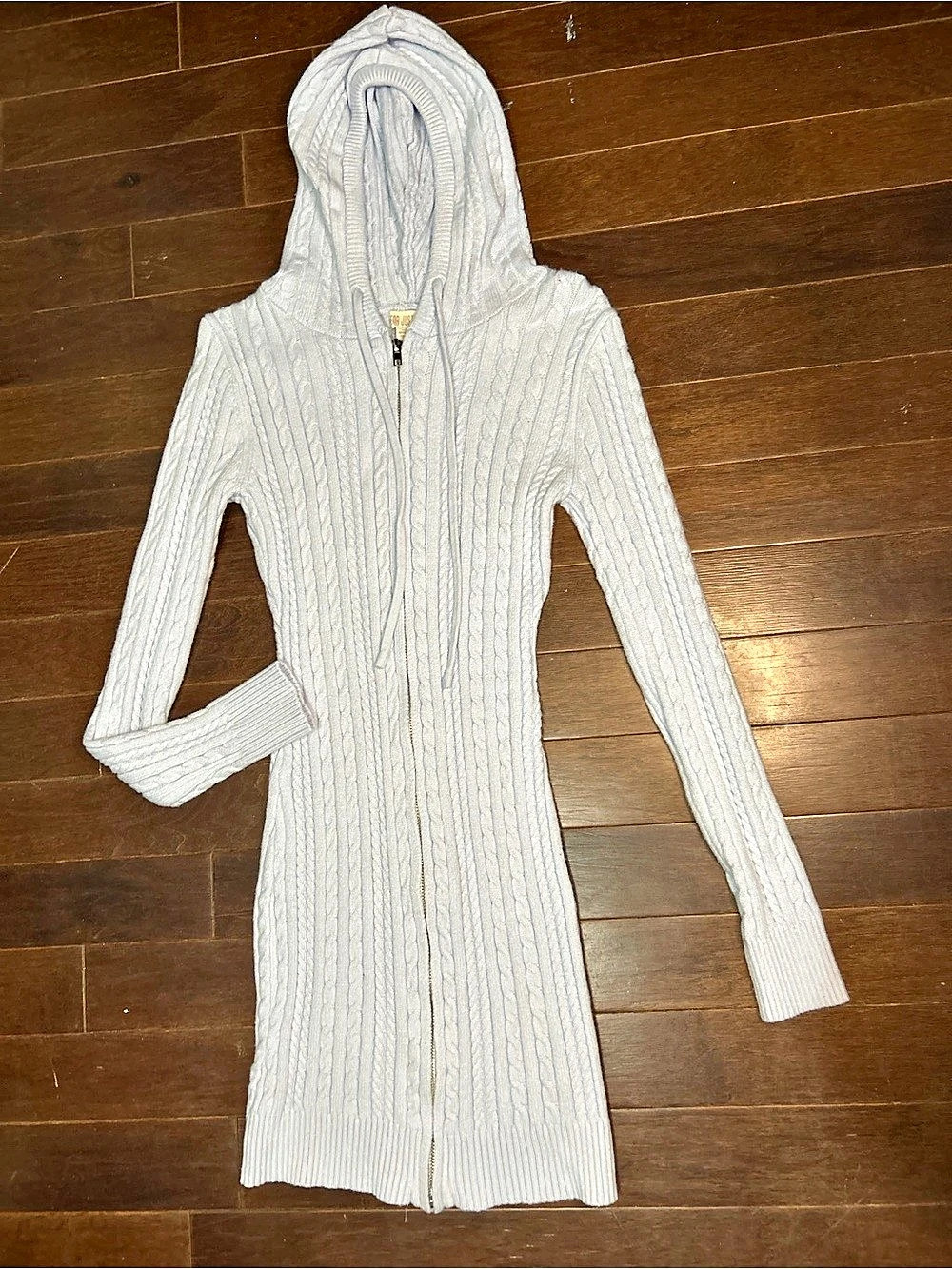 For Justify Cable Knit Hooded Sweater Dress Size Medium